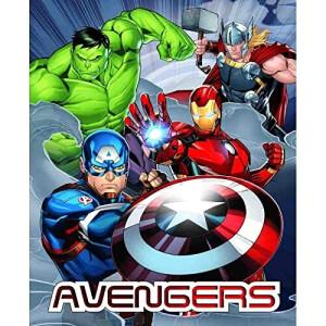 Plaid Avengers bleu ciel 100x150 cm