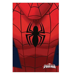 Plaid Spider-man noir rouge 100x150 cm