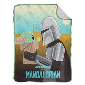 Plaid Le Mandalorian - Star Wars - multicolore - microfibre 130x150 cm