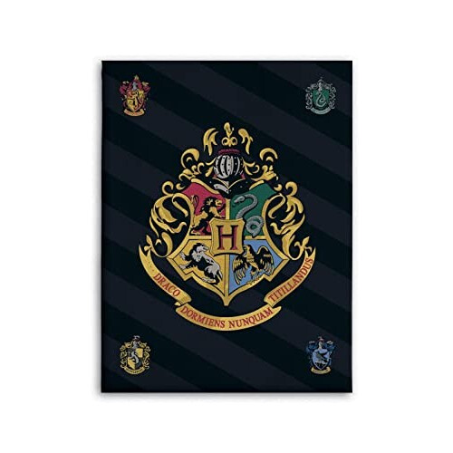 Plaid Harry Potter noir 100x140 cm