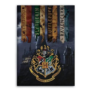 Plaid Poudlard - Harry Potter - multicolore polyester 100x140 cm