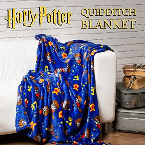 Plaid Poudlard, Quidditch, Hogwarts - Harry Potter - bleu 120x160 cm variant 0 