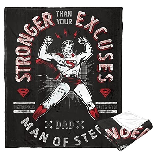 Plaid Superman - stronger than excuses polyester 127x152.4 cm variant 1 