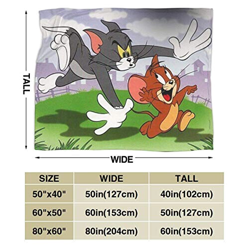 Plaid Tom et Jerry noir laine variant 1 