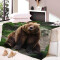 Plaid Ours brun animal mignon-# laine 180x220 cm - miniature variant 3