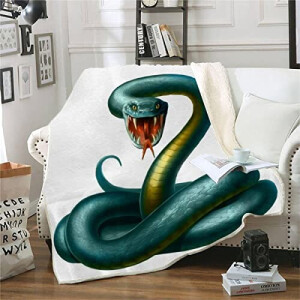 Plaid Serpent couleur microfibre 130x150 cm
