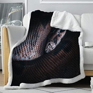 Plaid Serpent tacheté coton 150x200 cm