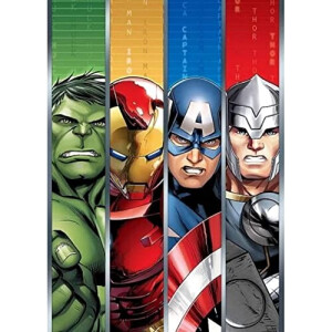 Plaid Hulk, Captain America, Iron man, Thor - Avengers - multicolore polyester 140x70 cm