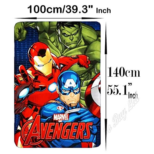 Plaid Hulk, Captain America, Iron man, Thor - Avengers - multicolore polyester 100x150 cm variant 0 