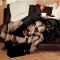Plaid Johnny Hallyday noir brun 100x150 cm - miniature variant 3