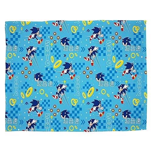 Plaid Sonic bleu 100x150 cm