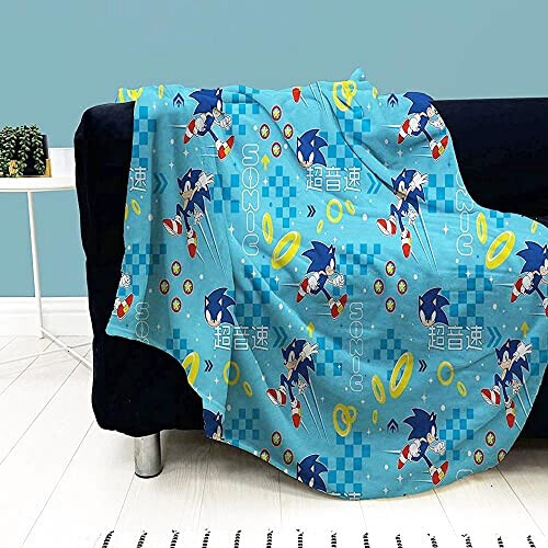 Plaid Sonic bleu 100x150 cm variant 1 
