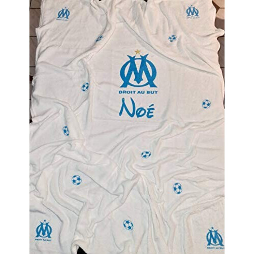 Plaid Olympique de Marseille blanc variant 1 