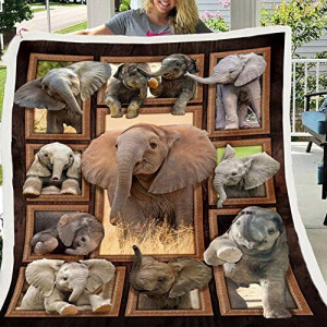 Plaid Éléphant l'éléphant 150x130 cm
