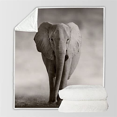 Plaid Éléphant couleur polyester 150x200 cm variant 0 