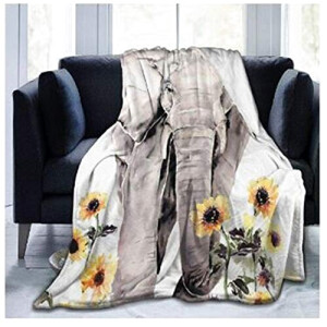 Plaid Éléphant l'éléphant coton 150x200 cm