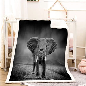 Plaid Éléphant couleur laine 70x100 cm