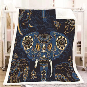 Plaid Éléphant coton 180x220 cm