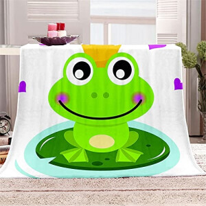 Plaid Grenouille verte microfibre 80x120 cm