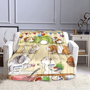 Plaid Hamster blanc microfibre 220x240 cm