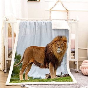 Plaid Lion couleur laine 130x150 cm