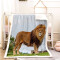 Plaid Lion couleur laine 130x150 cm - miniature