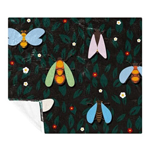 Plaid Cigale multicolore coton 150x130 cm