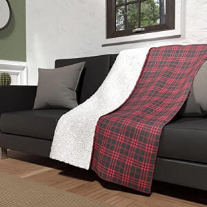 Plaid rouge microfibre 120x160 cm