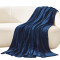 Plaid bleu marin polyester 230x230 cm - miniature