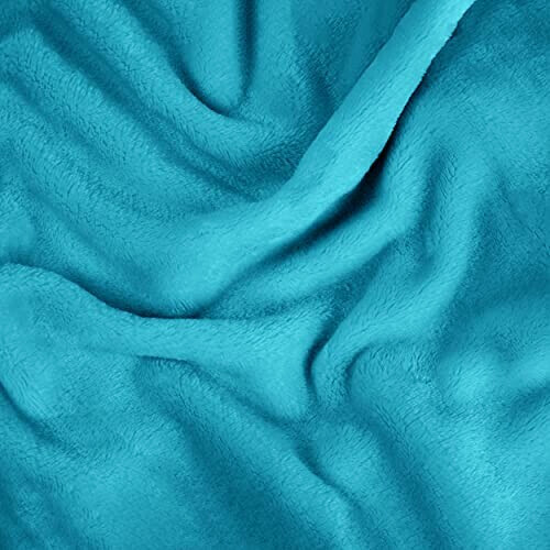 Plaid bleu turquoise laine 200x150 cm variant 2 