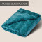 Plaid bleu sarcelle polyester 50x65 cm - miniature variant 2