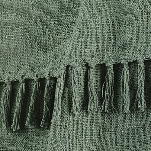Plaid vert kaki coton 125x150 cm variant 2 