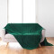 Plaid vert polyester 180x220 cm - miniature